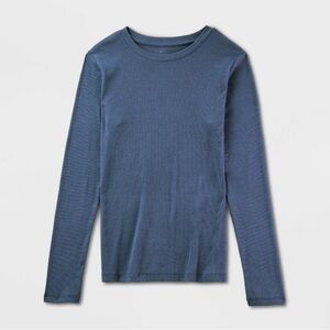 NWT A New Day Ribbed Long Sleeve Blue
